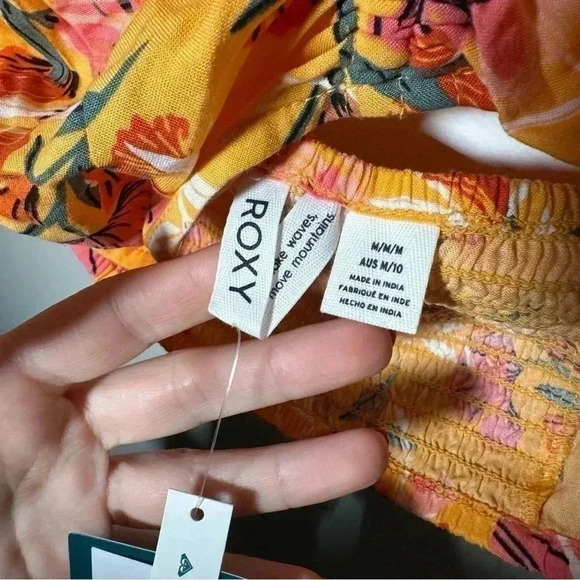 NWT ROXY ISLAND HOPS HALTER TUBE TOP BOHO M - Picture 6 of 8